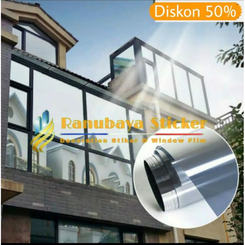 Kaca film cermin / Kaca film one way cermin / kaca film jendela cermin / stiker kaca / sticker kaca 