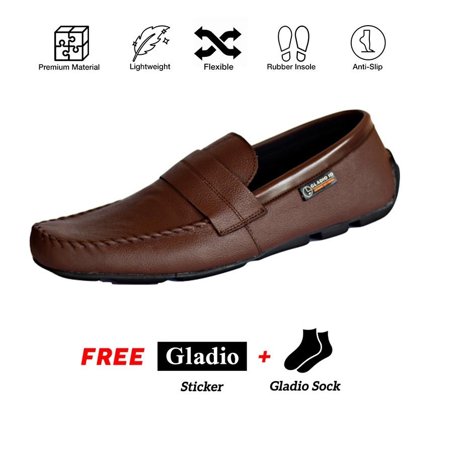 Terlaris.. Sepatu Pria Gladio slip on kulit _ Gladio RK