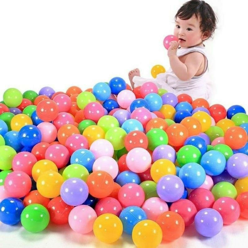 Mainan Bola Plastik Main Bola Mandi Bayi SNI Isi 50pcs / 100pcs