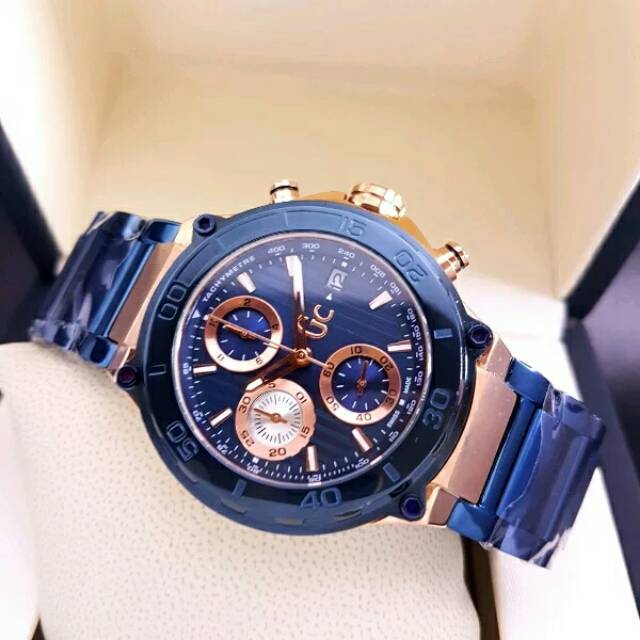 Jam tangan GC Guess Collection 56010 Blue rose gold