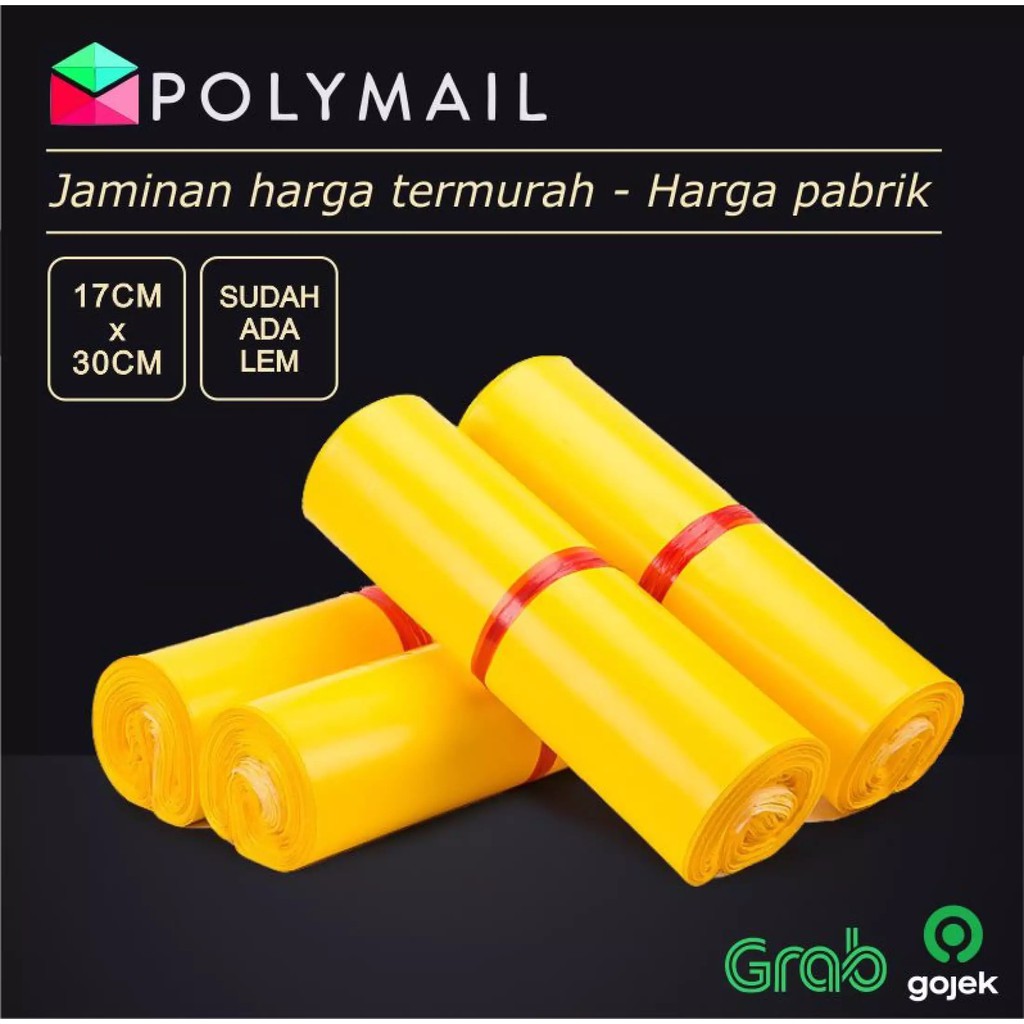 

PLASTIK POLYMAILER 17x30CM KUNING PREMIUM GLOSSY ADA LEM PLASTIK PACKING ONLINESHOP
