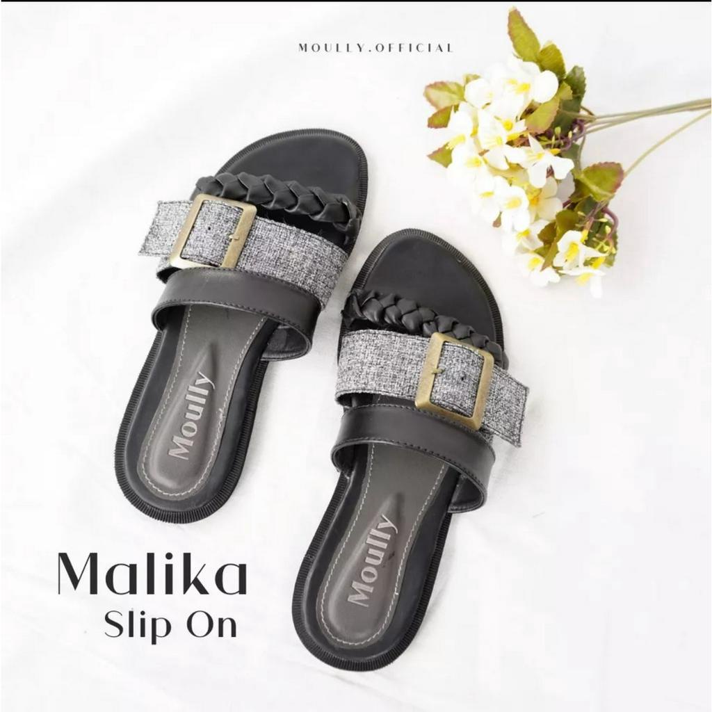 Ghanimi x Moully - Malika Slip On / Sandal Wanita / Flatshoes wanita / Slip on / Sandal Kondangan