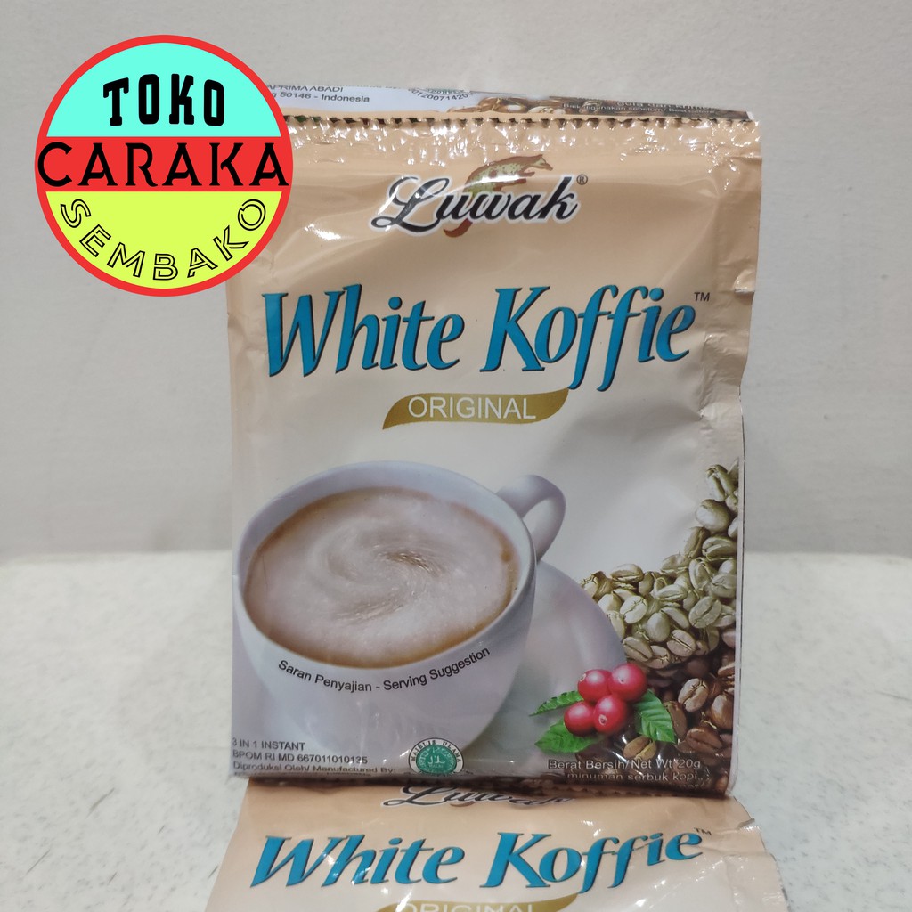 

Kopi Luwak White Koffie Original Coffee 1 renceng isi 10 sachet x 20g