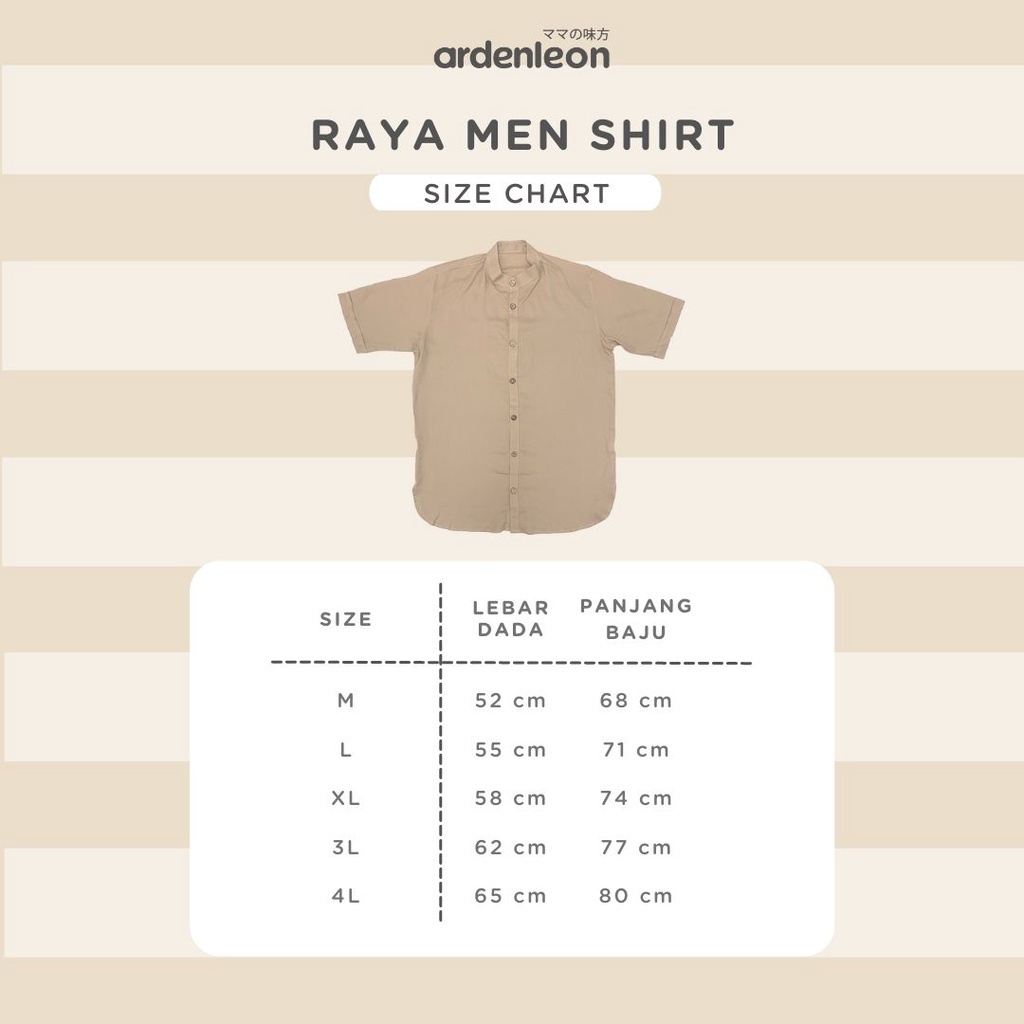 Baju Koko Pria Lengan Pendek Busana Muslim Pria Dewasa ARDENLEON Men Raya Shirt