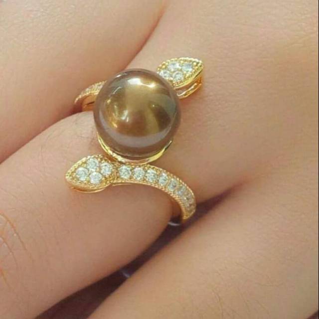 Cincin mutiara laut/mutiara Asli Lombok