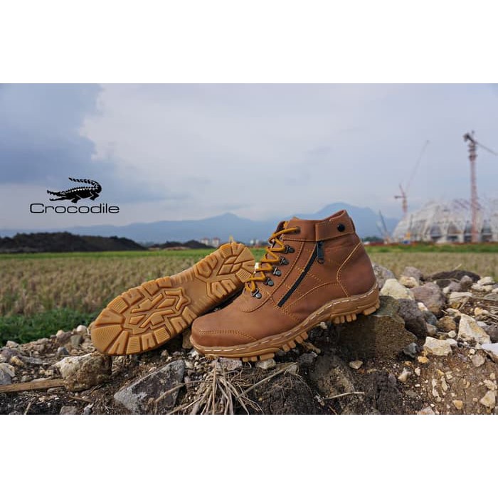 COD!!Sepatu Boots Pria Crocodile Morisey Safety / Ujung Besi TERMURAH