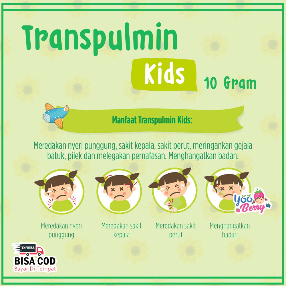 Transpulmin Kids Balsam Balsem Telon Anak 10 Gram Berry Mart