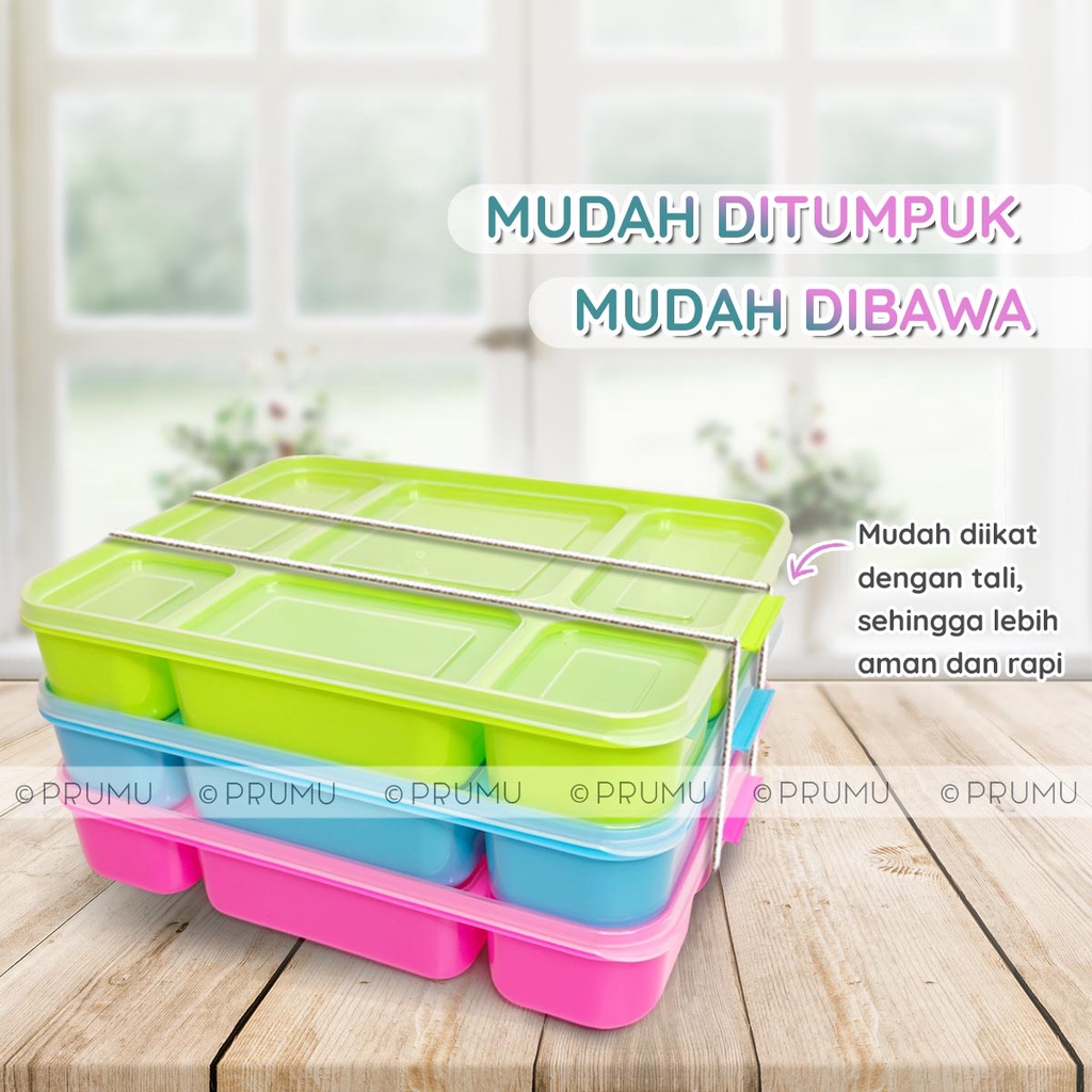 Kotak Makan Catering 6 Sekat - Kotak Bekal - Tempat Makan - Lunch Box - Clio Lunch Box Bento