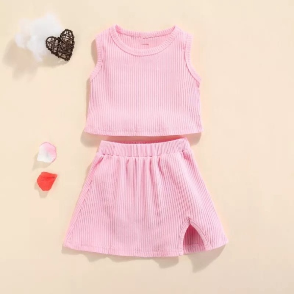 BEFAST - ZTL OOTD Setelan Anak Perempuan KAMILA / SETELAN ANAK FEBI / Oneset Anak Perempuan / Pakaian Anak-Anak Casual / Set Atasan Kaos Lengan Pendek+Rok / Fashion Anak Ala style Korean / Oneset Polos Termurah / Terlaris