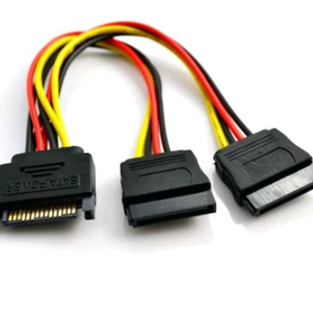 Kabel SATA Splitter Power 1 to 2 Cable 15 Pin Cabang SSD HDD