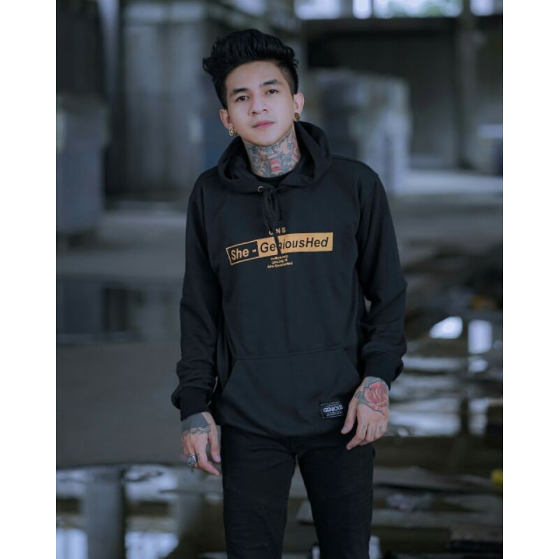 Sweater Hoodie Genetic Simple Sablon Kuning Jaket Pria Genious