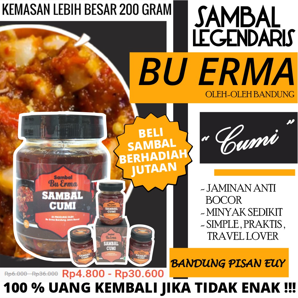 

SAMBAL ULEG 200gr CUMI, PETE, PARU, GABUS, TONGKOL, AYAM, MATAH,JENGKOL dll ISI FULL MINIM MINYAK