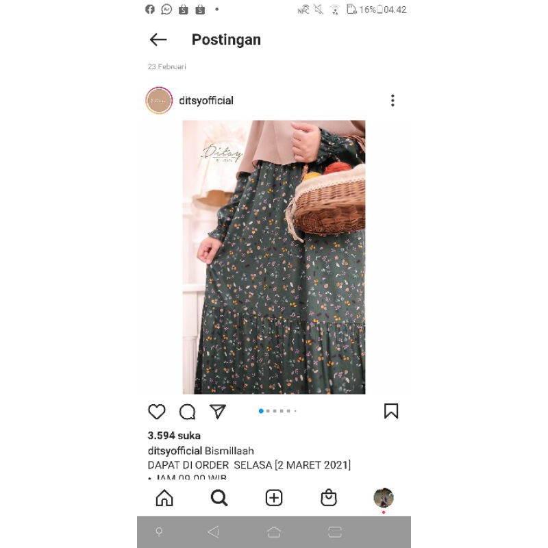 Eira Pine Nightgown Ditsy