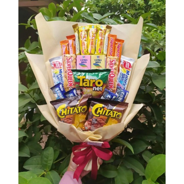 (B) Buket PREMIUM BIG Coklat /paket/bingkisan Snack Ulang Tahun/Ultah/ Wisuda/Kado/Hadiah