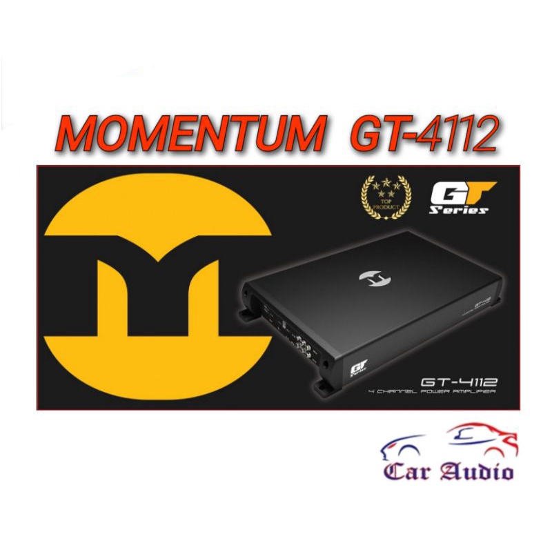 POWER 4 CHANNEL MOMENTUM GT 4112 AMPLIFIER MOMENTUM 4 CHANNEL MOMENTUM 4112