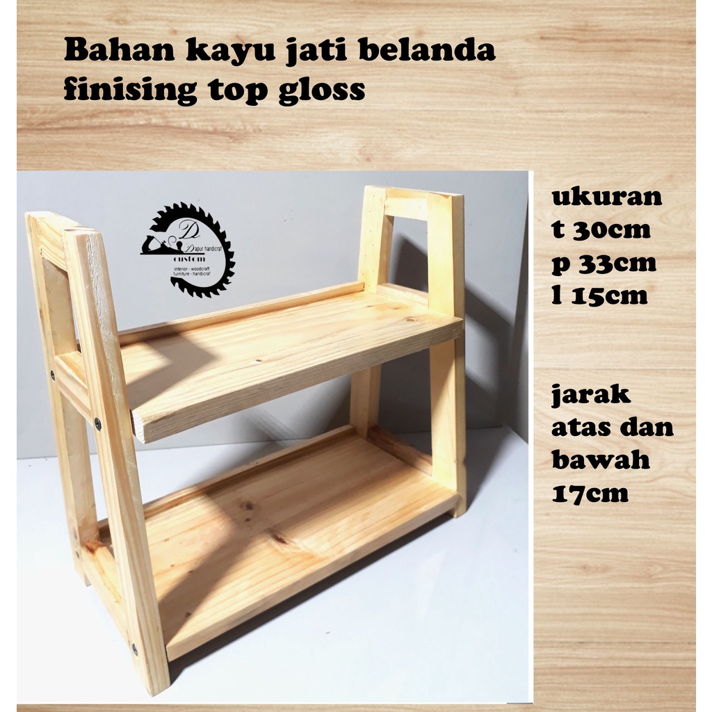 Jual Rak Bumbu Dapur Aesthetic Rak Bumbu Kayu Aesthetic Rak Pawon