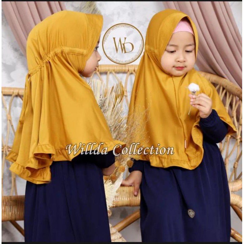 JILBAB ANAK  SERUT JOKOWI REMPEL BAWAH 3-7 TAHUN  BISA COD