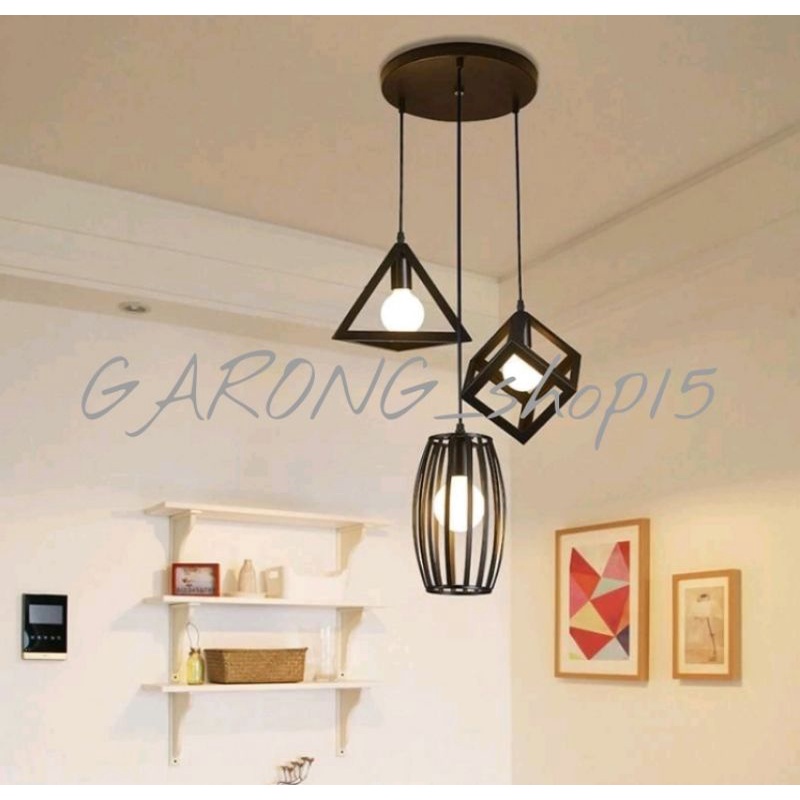 lampu gantung cafe 3in1