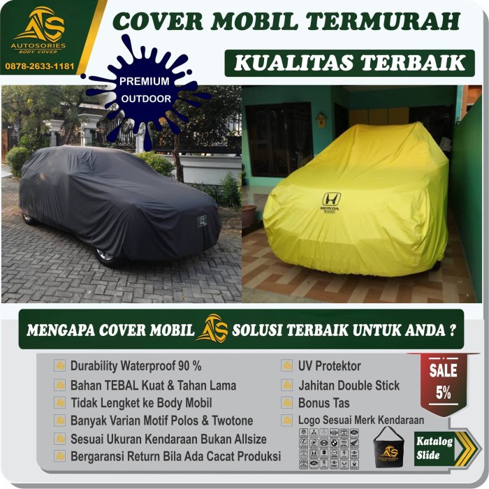 {BEKAS} Cover Mobil Avanza / Toyota Avanza / OutDoor / Warna Polos Berkualitas
