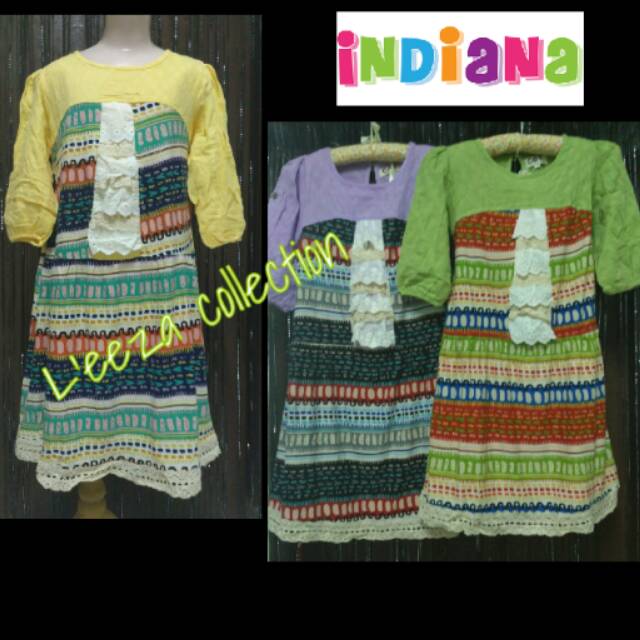 Dress katun anak Indiana