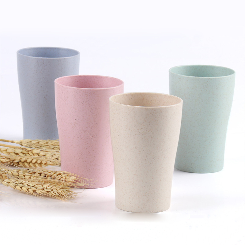 Hot Sale/Gelas Teh Wheat Straw Ramah Lingkungan/Gelas Tangan Portable/Gelas Susu Teh Wheat Straw/Gelas Sikat Gigi Wheat Straw Ramah Lingkungan/Cangkir Minum Hadiah Rumah Kantor