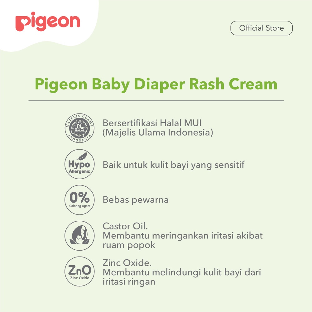 Castle - Pigeon Baby Diaper Rash Cream 60gr - Cream Ruam Popok Bayi Pigeon