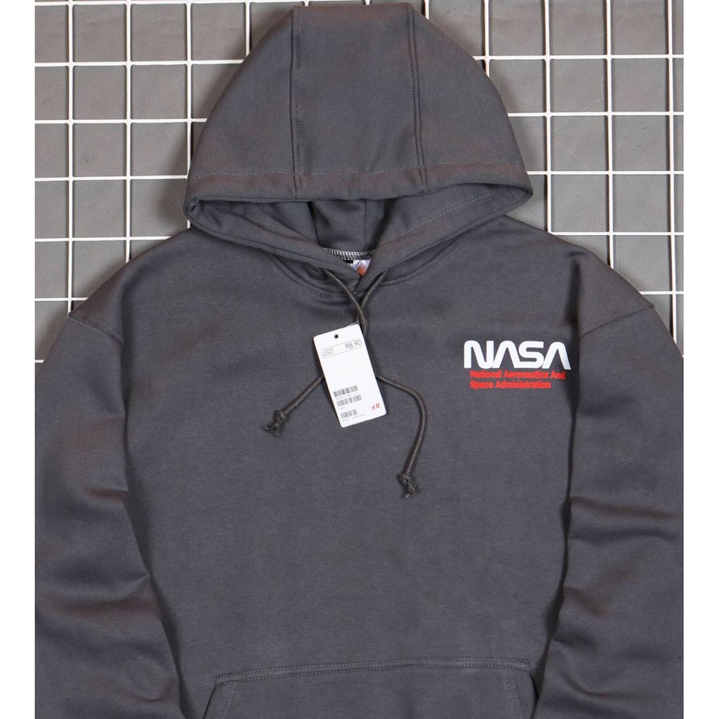 Jaket Hoodie H AND M NASA ASTRONAUT – Gray Edition Trendy Casual Unisex Good Brand Quality Stylish