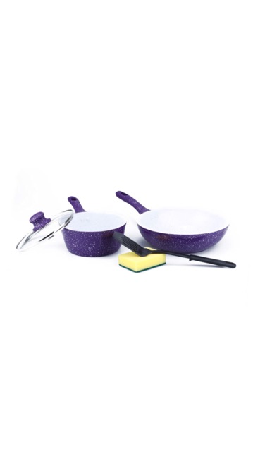 5pcs Super PAN Keramik Purple Butterfly Set 5 Original BOLDe Panci Keramik Premium