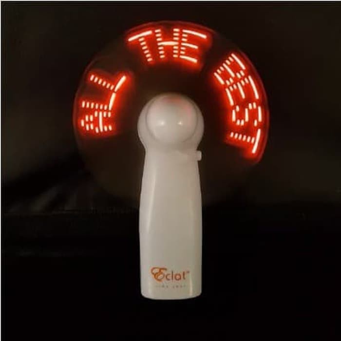 LED MINI FAN DENGAN PESAN SOUVENIR ANNIVERSARY ECLAT