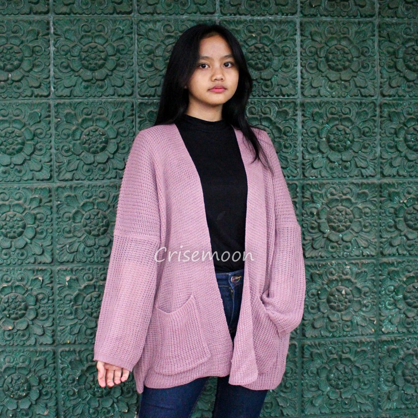 (REALPICT)Kardigan Oversize Rajut Wanita-NILA
