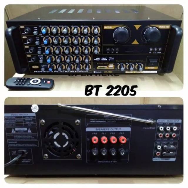 POWER AMPLIFIER KARAOKE SANSUI BT 2205 USB SD BLUETOOTH RADIO