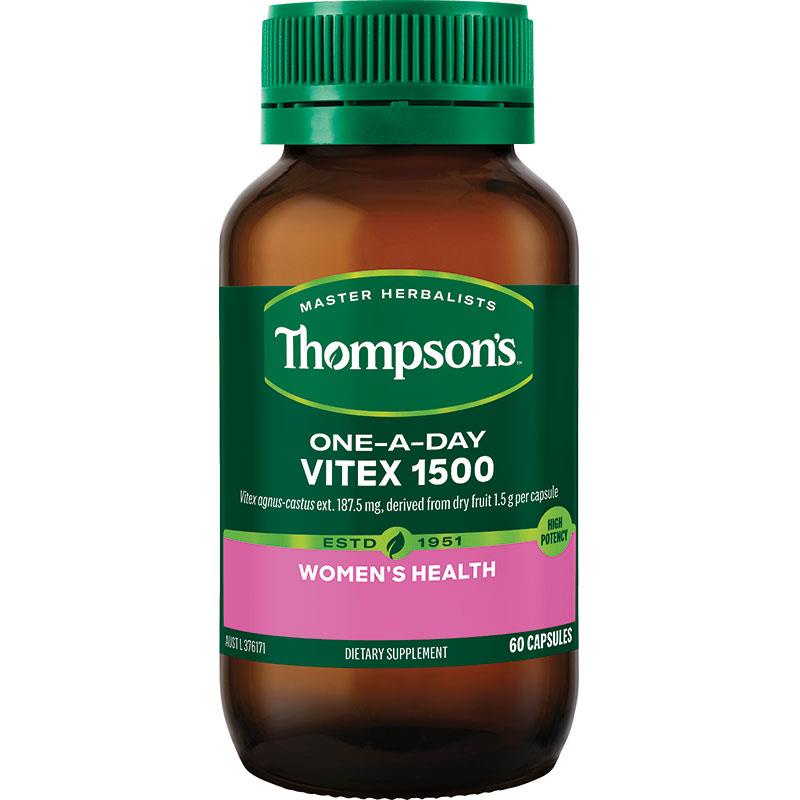 Thompson's One-A-Day Vitex 1500mg Atasi Gejala PMS 60 Capsules