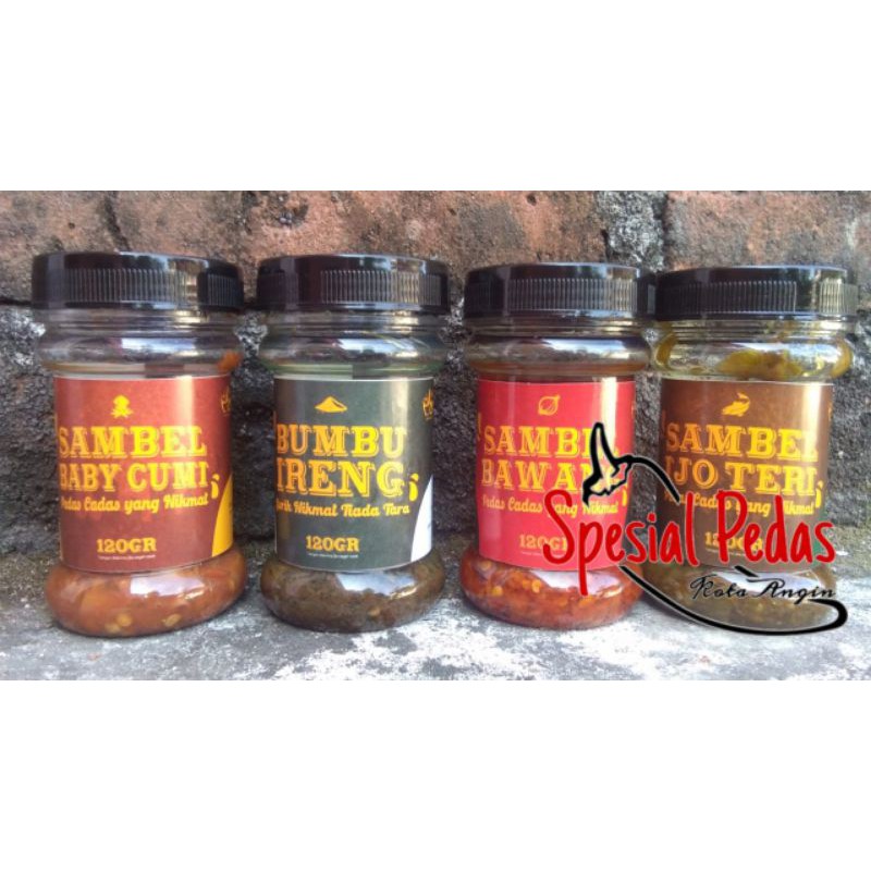 

PAKET HEMAT SAMBAL CADAS - SAMBEL BABY CUMI, SAMBEL IJO TERI, SAMBEL BAWANG, BUMBU IRENG