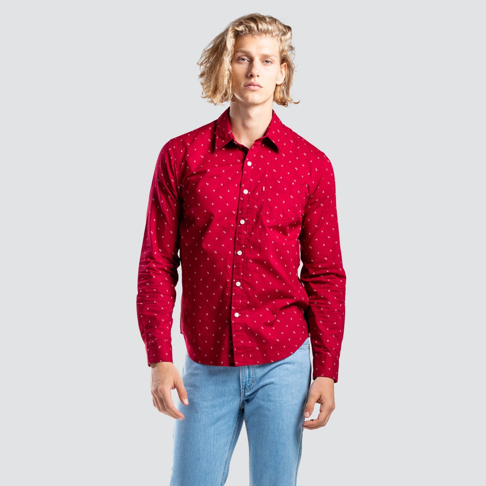 Levi s Classic 1 Pocket Mini Cross Warm Cabernet Print Levi s Classic 1 Pocket Mini Cross Warm Cabernet Print