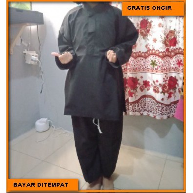 CELANA SILAT MURAH HITAM PRIA WANITA PSHT PAGARNUSA DRILL BAYAR DIRUMAH