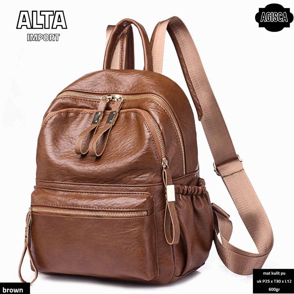 Tas ransel Wanita material kualitas Import Murah  1kG muat 2pc Seri Gucita - Alta - Elvina