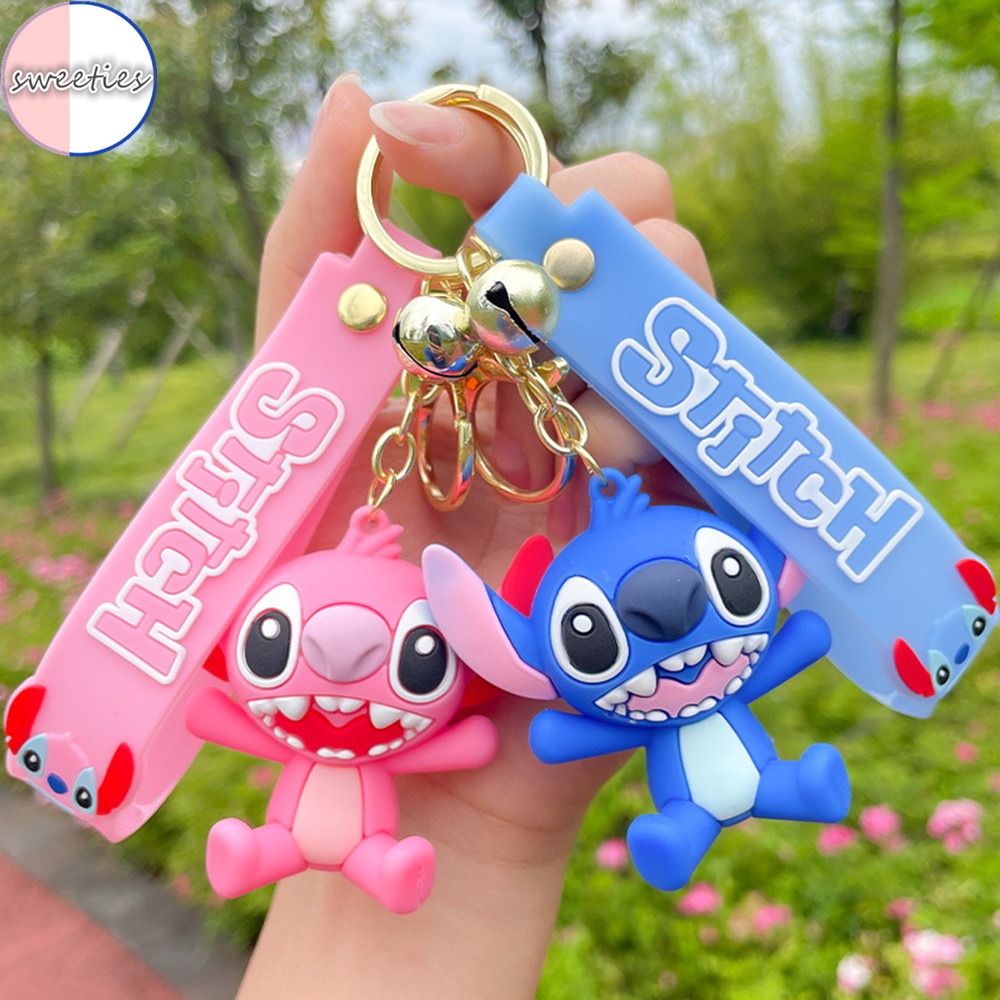 Gantungan Kunci Bentuk Boneka Kartun Stitch Untuk Aksesoris Tas