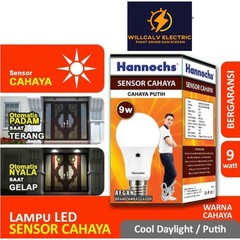 LAMPU LED HANNOCHS 9W LIGHT SENSOR