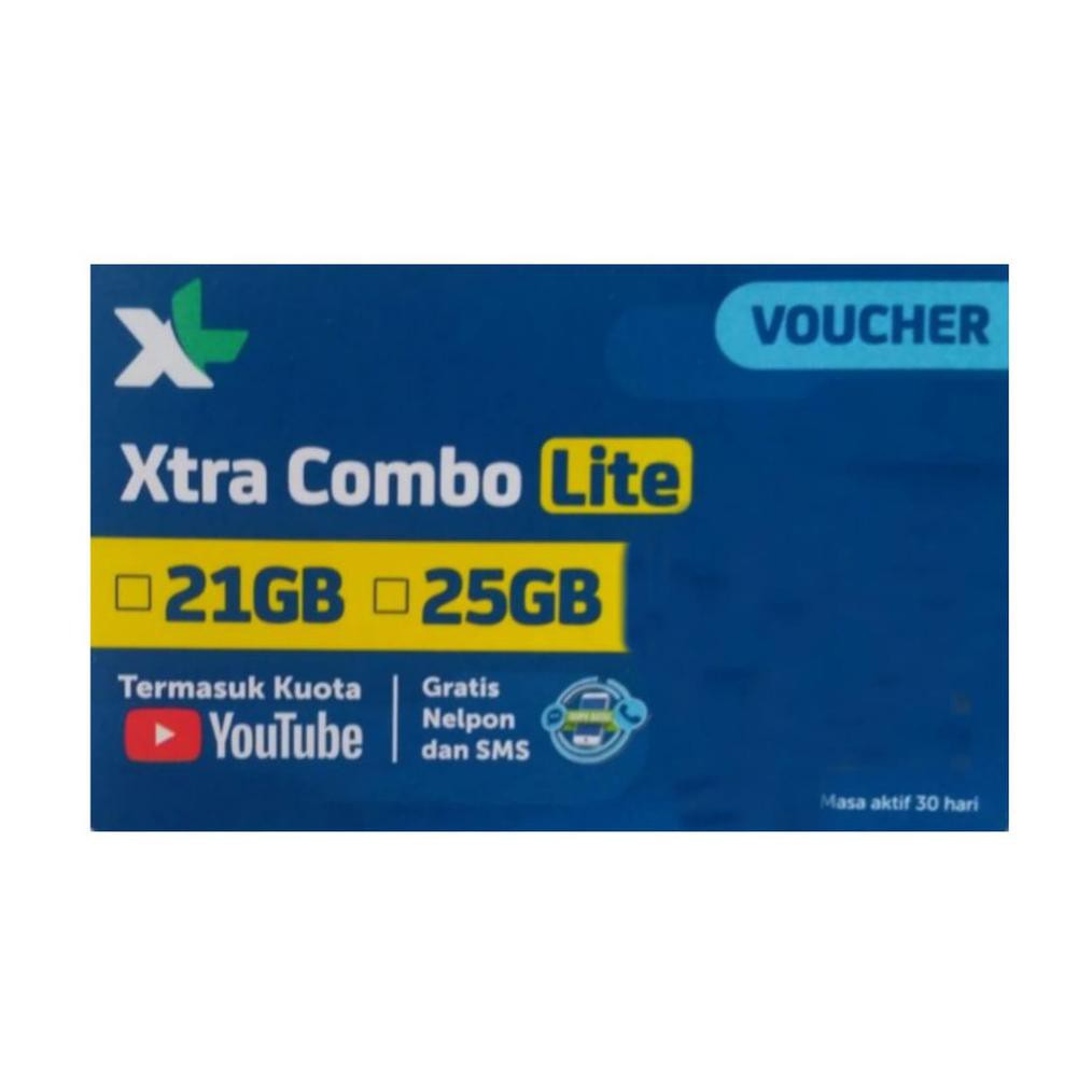 Jual Voucer XL 21GB Xtra Combo Lite Hybrid 21 GB data internet Murah