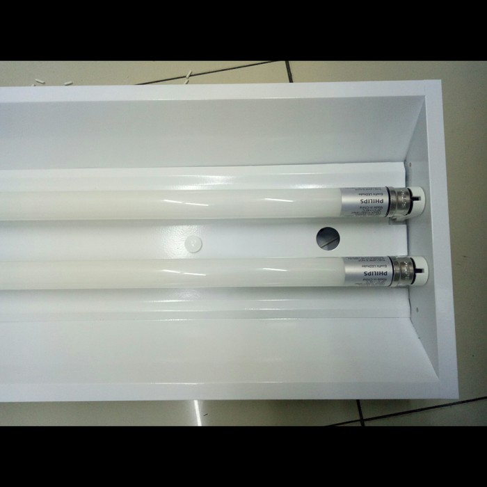 KAP LAMPU TKI 2x18W KOMPLIT TLD NEON 18 WATT