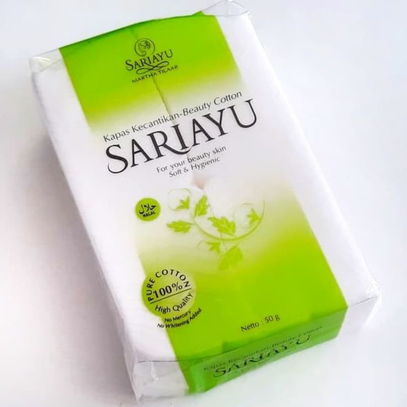 sariayu kapas wajah ukuran 35gr 50gr 100gr