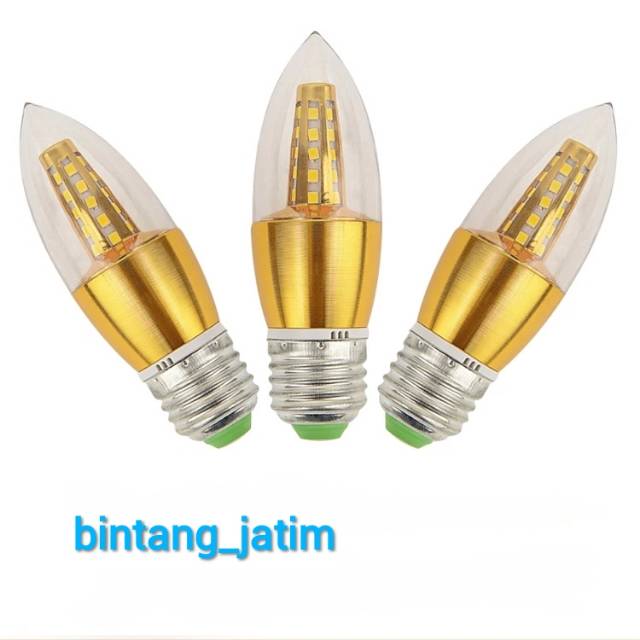 lampu candel led E14/ E27 untuk lampu gantung hias 5w/ lampu lilin/