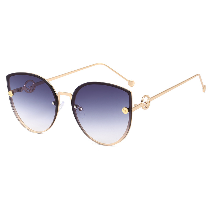 （YUZHU）COD Besi Frame Kacamata Hitam Retro Gaya Wanita Kacamata Hitam Oversize Cewek Square Sunglasses