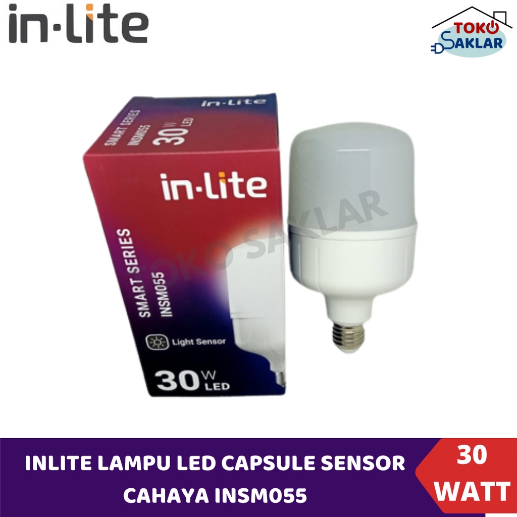 LAMPU LED CAPSULE SENSOR CAHAYA INLITE 30W 30 WATT - Putih