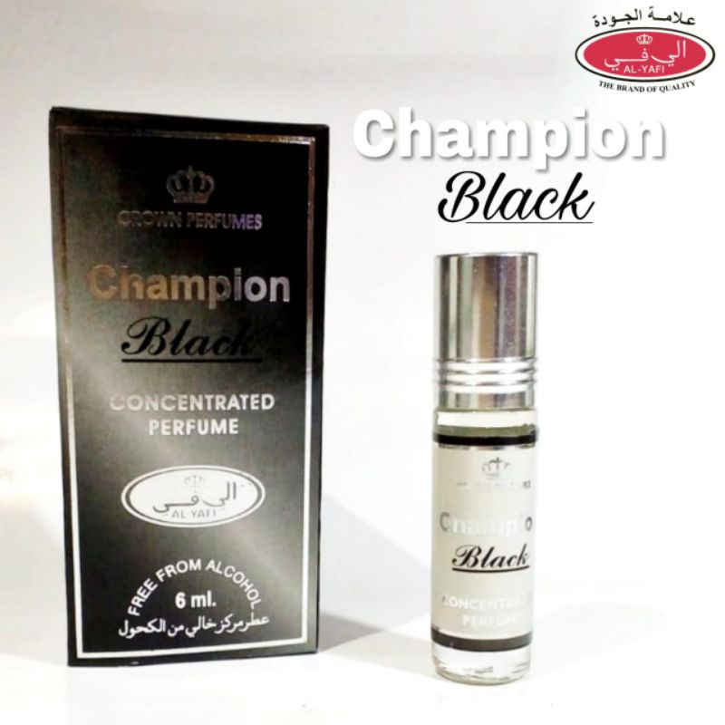 CHAMPION BLACK Parfum ALYAFI Kemasan 6ml Roll On