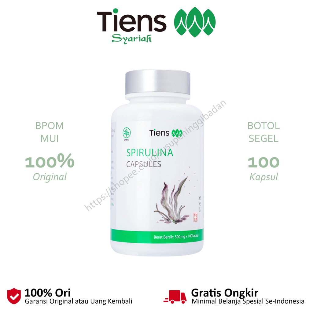TIANSHI SPIRULINA CAPSULES - MASKER SPIRULINA TIENS (MASKER WAJAH SPIRULINA ORIGINAL)