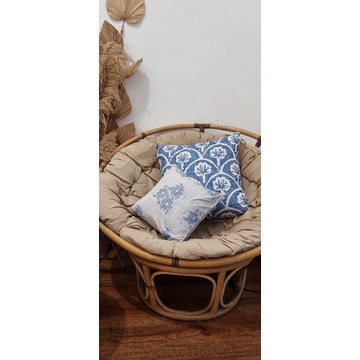 SARUNG BANTAL SOFA PRINT JUMBO 60X60 CM MOTIF DENIM WASHED