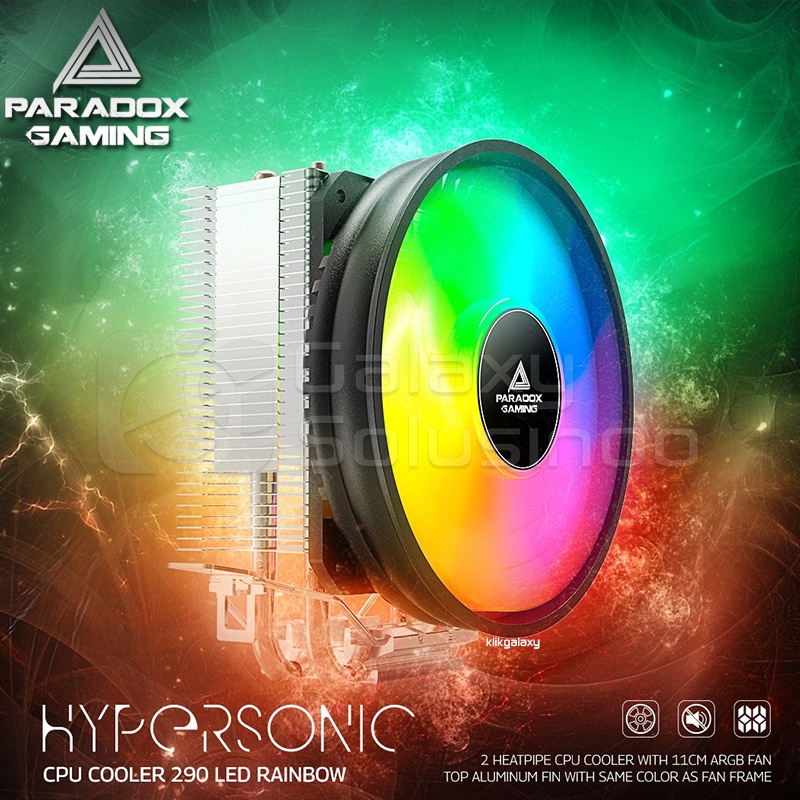 Paradox Gaming HYPERSONIC 290 Rainbow CPU Cooler