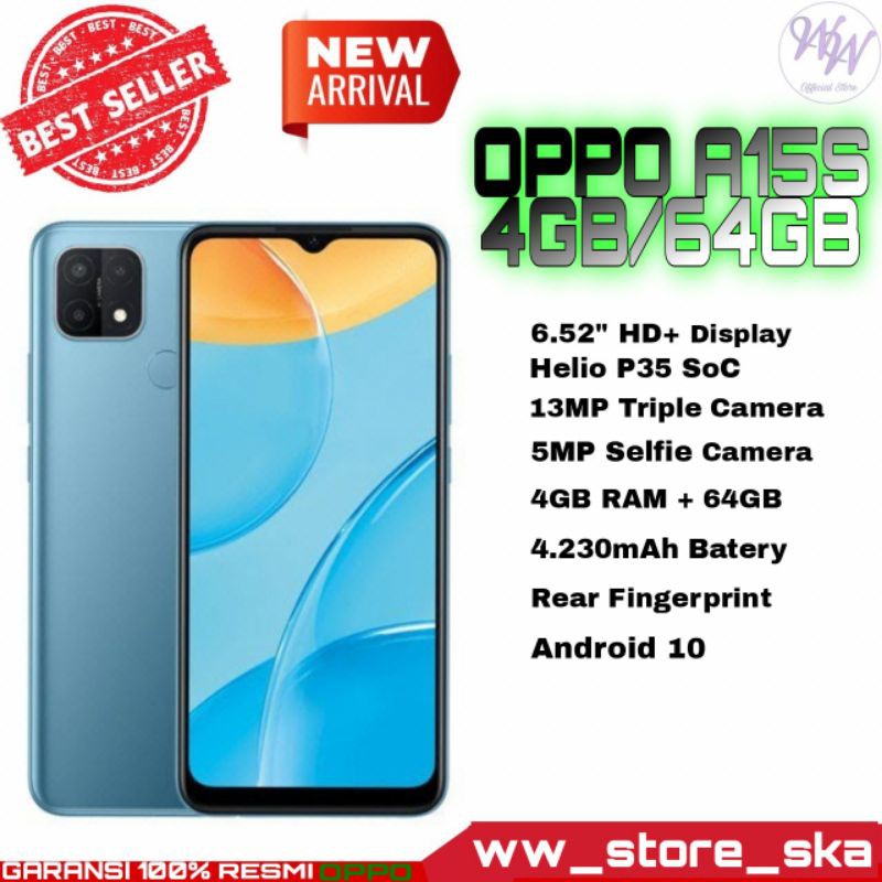 Promo Cuci Gudang Hp  HP OPPO A15S TERBARU MURAH 4GB+64GB TERLARIS MURAH NEW ARRIVAL  Hp Murah
