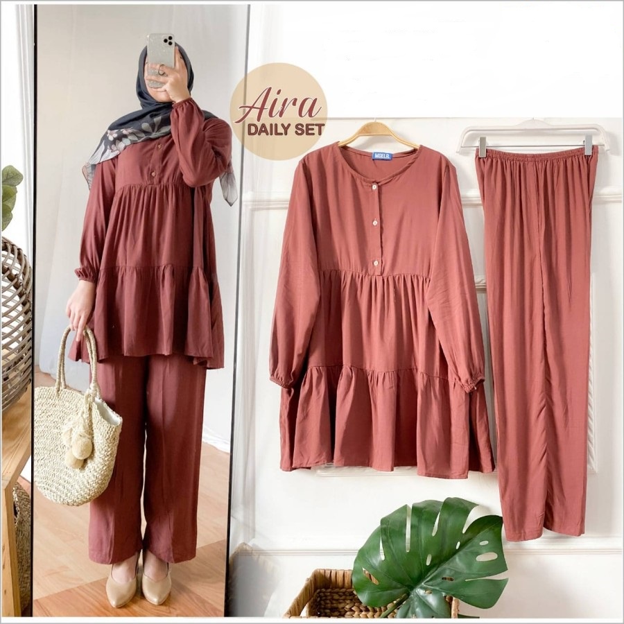 ASC - Baju Hamil Wanita Jumbo L XXL 4XL Baju Setelan Wanita Terbaru 2023 Oneset Katun Rayon Adem Bus